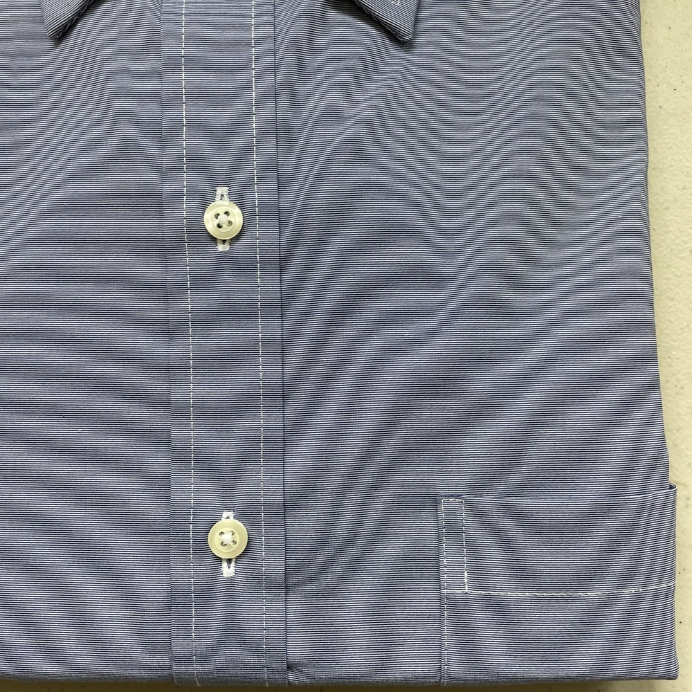 NWT Brooks Brothers 1818 Blue Button Down Dress Shirt Mens 16 34 Regent Fit - Picture 6 of 9